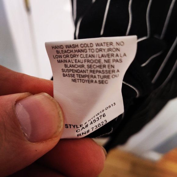 Another Story form fitting dress, size Small,  black with pin stripes - Picture 5 of 5